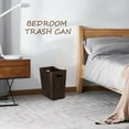 thumbnail image 5 of 2 Pack Trash Bin Wooden Waste Basket Office Trash Can Bedroom Garbage Can Decorative Wood Bathroom Accessories Trash Can for Office Near Desk, Bedroom, Bathroom, Living Room, Kitchen, RV (Brown), 5 of 7