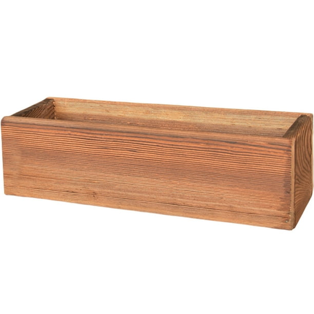Maceta de madera para flores, maceta rústica de madera para jardinería, maceta para suculentas, jardinera de madera