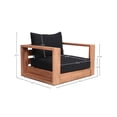 thumbnail image 3 of Meridian Furniture Tulum Black Water Resisting Outdoor Chair, 3 of 8