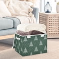 thumbnail image 3 of Yayeee Collapsible Cube Storage Bin with Lid Fabric Closet Decorative Basket with Handles, New Year Tree Pattern, 3 of 7
