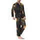 thumbnail image 2 of Balery Sunset Meditating Doberman Pijama para Hombre de Dos Piezas con Manga Larga, Conjunto de Dormir y Descanso Suave con Bolsillos-X-Large, 2 of 7