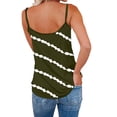 thumbnail image 3 of ORQ Women Sleeveless V-Neck Stripe Printed Strap T-shirt, 3 of 4