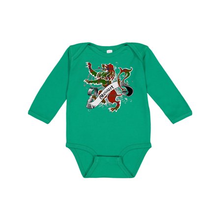 

Inktastic Stewart Tartan Lion Gift Baby Boy or Baby Girl Long Sleeve Bodysuit