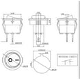 thumbnail image 5 of Small Circle Rocker Switch Round ON/OFF AC 125V/250V Car/Truck DC 12V Universal, 5 of 5
