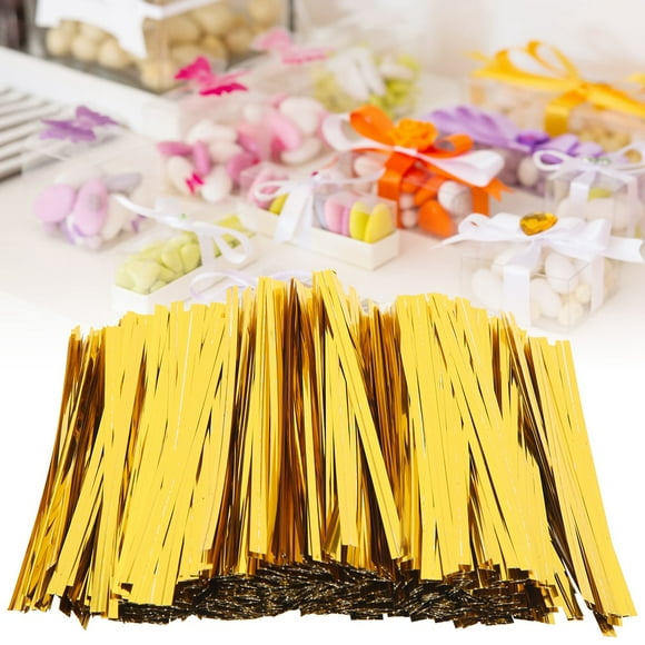Bakery Twist Tie, Internal Metal Wires 3200PCS Non- Twist Tie Bread Bag Ties For Bakery For Pet Treat For Wedding Party Gold,Silver