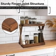 thumbnail image 2 of 2 Tier Countertop Organizer, Wooden Shelf for Coffee Bar Accessories, Kitchen Spice Rack Organizer, Condiment Storage Caddy, 2 of 7