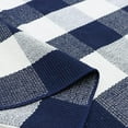 thumbnail image 5 of AllWays Plaza Cotton Buffalo Plaid Rug 27.5"x43" Navy Blue and White Checked Rug Washable Doormats Indoor Outdoor Rugs for Layered Front Door Mats, Porch, Kitchen, Farmhouse, Entryway, 5 of 16