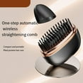 thumbnail image 3 of Mini Hair Straightener, 2-in-1 Cordless Mini Hair Straightener Brush with Fast Heating, 3 Temperature Settings, Anti-Scald Design for Travel & Styling at Home, 3 of 9