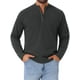 thumbnail image 1 of SUÉTER PULLOVER DE CUELLO ALTO PARA HOMBRE INSPIRE CHIC, COLOR SÓLIDO, CON CREMALLERA DE CUARTO, SUÉTER DE POLO DE PUNTO, TAMAÑO M, GRIS OSCURO, 1 of 5