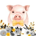 thumbnail image 2 of Atelier B Art Studio 15x15 White Modern Wood Framed Museum Art Print Titled - CHIC PIG, 2 of 4