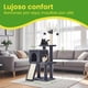 thumbnail image 3 of Árbol de Gato Pequeño, Torre de Interior, Gatitos, Poste para Rascar, Varitas de Pompón Desmontables, Gris, 3 of 6