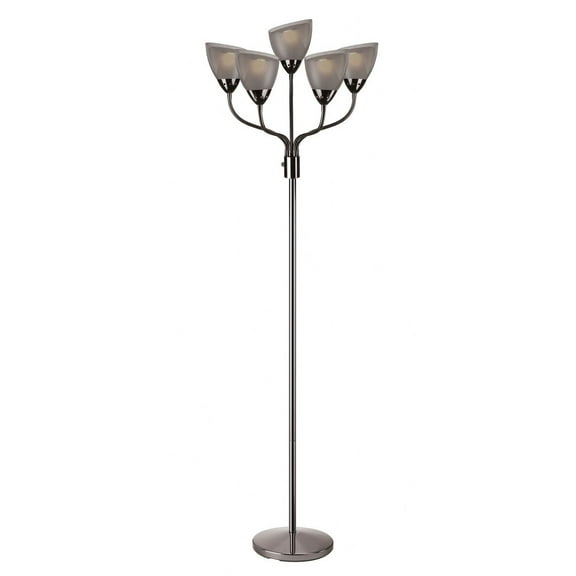 LS-82117G/SMOKE-Lite Source-Elitia - Five Light Floor Lamp