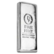 100 oz Cast-Poured Silver Bar - 9Fine Mint