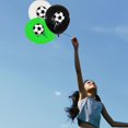 thumbnail image 4 of Globos de fútbol, globos deportivos, globos de látex con forma de balón de fútbol, globos de fútbol negros, blancos y verdes, globos de fútbol para fiesta de la Copa del Mundo, 4 of 5