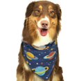 thumbnail image 6 of Disketp Planets and Stars Dog Bandanas 1PC Triangle Adjustable Puppy Bandana Bib Handkerchief for Large Medium Girl Dogs Pets Gift, 6 of 6