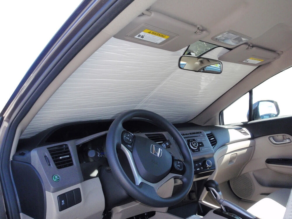 Huadi Civic 10th Car Windshield Sunshade,Front Window Sunshade Sun Shade Blocks UV Rays Sun Visor Protector Sun Reflector Special Customized For Civic 2016 2017 2018 2019 2020 Black