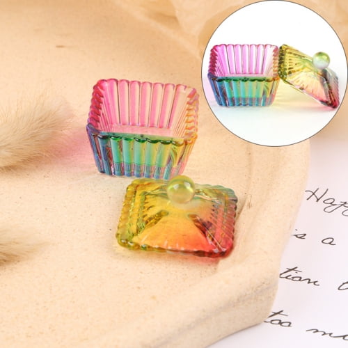 Grofry Stylish Acrylic Powder Holder with Dust Lid for Beginners