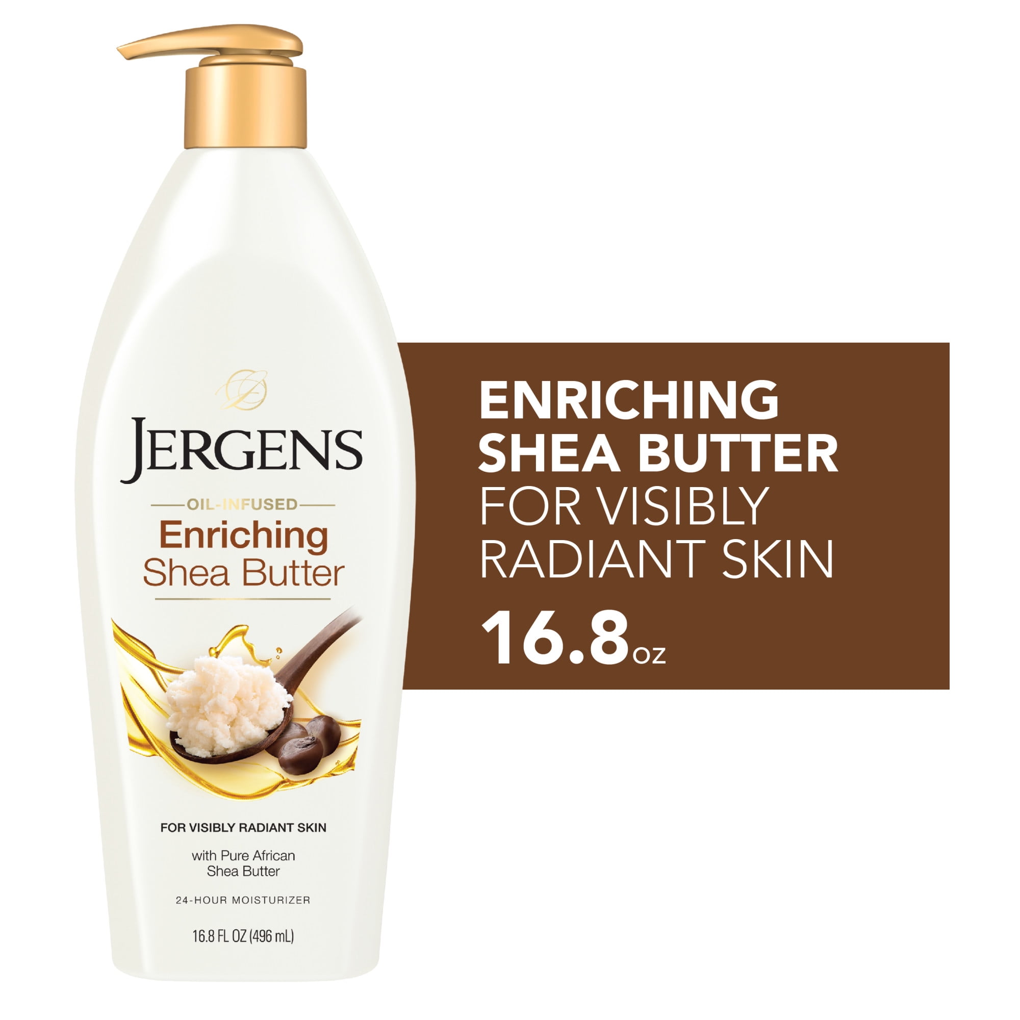 het winkelcentrum plan Bier Jergens Hand and Body Lotion, Shea Butter Deep Conditioning Body Lotion  with Pure African Shea Butter for Visibly Radiant Skin, 16.8 Oz -  Walmart.com