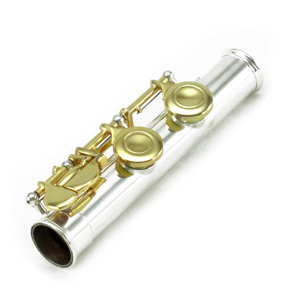 Sky C Flute with Lightweight Case, Cleaning Rod, Cloth, Joint Grease and Screw Driver - Silver/Gold Closed Hole