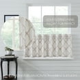 thumbnail image 5 of VHC Brands Ashmont Grey Ticking Stripe Country Farmhouse Short Panel Curtain Set 63"x36", 5 of 7