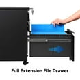 thumbnail image 4 of DEVAISE 3 Drawer Mobile File Cabinet with Lock, Under Desk Metal Filing Cabinet for Legal/Letter/A4 File, Fully Assembled Except Wheels, Black, 4 of 5