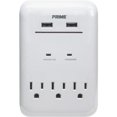 thumbnail image 1 of Chargeur 125 V 3 Prises & 3.4A 2-USB avec Protection contre les Surtensions, Blanc, 1 of 1