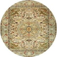 thumbnail image 1 of Ahgly Company Machine Washable Indoor Round Traditional Light Brown Area Rugs, 4' Round, 1 of 7