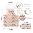 thumbnail image 7 of Pink Christmas Gingerbread House Apron-Garden Aprons for Women with Pockets-Cotton Linen Waterproof Kitchen Cooking Gardening Aprons Adjustable for Kitchen,Cooking,BBQ and Salon 32"x27", 7 of 7