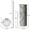 thumbnail image 5 of 20oz Pioneer Flower Floral Print Pattern Skinny Tumblers Stainless Steel Tumbler with Lid and Straw,Vacuum Insulated Double Wall Travel Tumbler Cups with Cleaning Brush for Coffee,Tea, 5 of 6