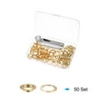 thumbnail image 3 of 50 Juegos Ojal Herramientas Kit Dorado 14mm/0,55 Pulgadas Cobre Metal Ojales con 3uds Instalación Herramientas y Almacenamiento Caja para Zapatos Ropa Cuero Bricolaje, 3 of 7