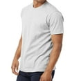 thumbnail image 2 of Men's Soft 100% Cotton Medium Weight Crew Neck Short Sleeve T-Shirt, Heather Grey L, 1 Count, 1 Pack, 2 of 3