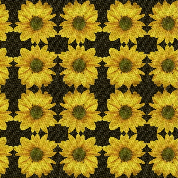 Ahgly Company Indoor Square Patterned Bakers Brown Area Rugs, 4' Square