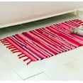 thumbnail image 4 of Tapis en Chiffon, Lavable en Machine, Réversible, Tissé à la Main, Multicolore, Rayé, pour Chambre, Salon, Cuisine et Buanderie (20 Pieds' x 31 Pouces, Rouge), 4 of 7