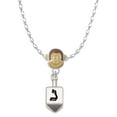 thumbnail image 1 of Delight Jewelry Silvertone 3-D Dreidel - Mia Monkey Charm Necklace, 1 of 4