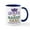 White/Navy Inside, variant on CafePress - Queen Of Mardis Gras Mug - 11 oz Ceramic Mug - Novelty Coffee Tea Cup