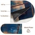 thumbnail image 3 of Blue Brown Color Block Area Rug 3x5 Washable Rug Non Slip Abstrat Vintage Stripes Modern Art Large Area Rug Indoor Floor Carpet for Entryway Bedroom Kitchen Living Room Home Office Dining Room, 3 of 9
