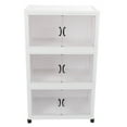thumbnail image 3 of Foldable Storage Cabinet, Stable Plastic Storage Containers with Wheels, Storage Bins Organization, Multipurpose Toy Clothes Organizer for Craft, Home, Pantry, Office, Dorm, 3 of 7
