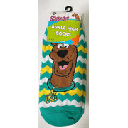 Scooby-Doo! Ankle High Socks with Zig Zag Pattern | 2 Pairs, W: 9-11