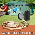 thumbnail image 3 of Agiferg Camping Leather Hanging Rope Outdoor Hanging Clothesline Picnics Shelf Hanging, 3 of 9