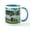 White/Blue Inside, variant on CafePress - Birches/Aussie Shep 1 Mug - 11 oz Ceramic Mug - Novelty Coffee Tea Cup