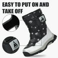 thumbnail image 5 of Mishansha Girls Boys Waterproof Snow Boots，Black 6 Big kid, 5 of 8