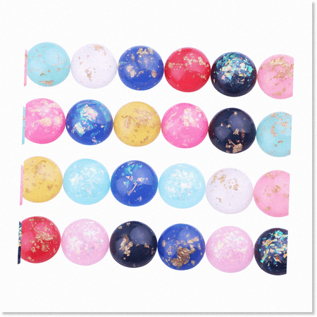 60pcs Mix Color 12mm Resin Cabochon Cameo Opal Stone Gold f Bezel Tray Jewelry