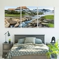 thumbnail image 5 of SHANXI Glacier National Park Wall Art Vintage Mountain River Prints Nature Landscape Artwork Nature Scenery Canvas Picture for Living Room Bedroom Office Home Decorations 12"x16"x3pcs, 5 of 6