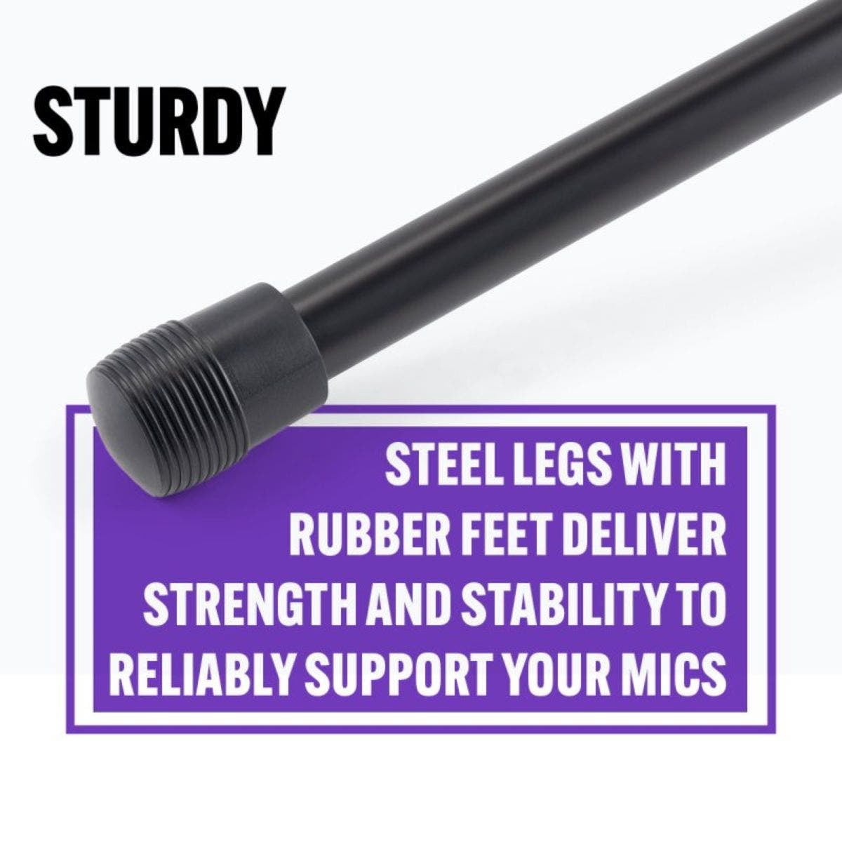 On-Stage One-Handed Microphone Stand with Tripod Base