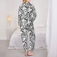 thumbnail image 6 of Goofa Hand Drawn Snake Printed Women’s 2 Piece Pajama Set Super,Pajamas Women's Long Sleeve Sleepwear Soft Button Down Loungewear Pjs Lounge Set Nightwear-X-Large, 6 of 9