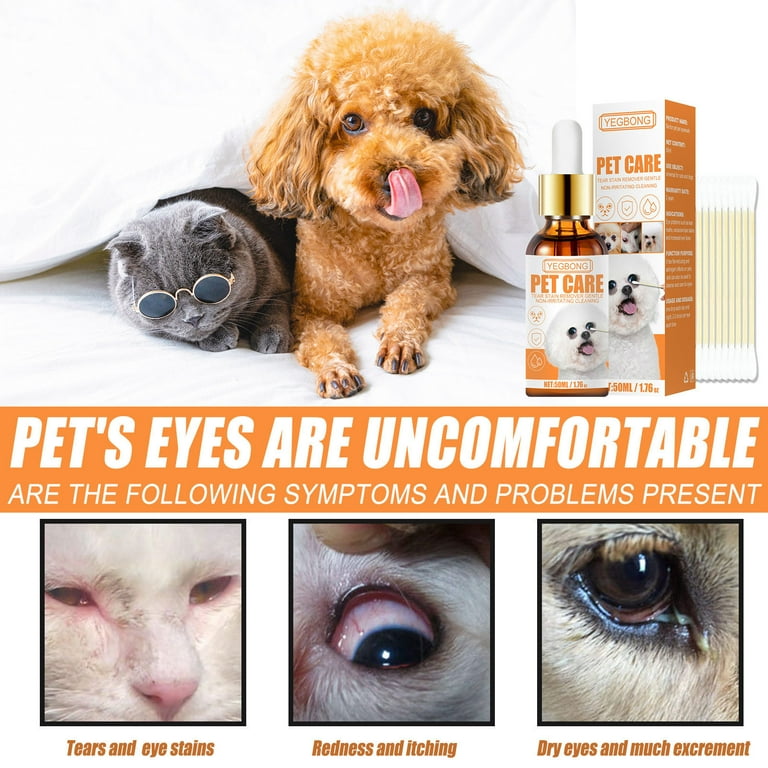 Pet Eye Wash Solution for Dogs Cats Universal Tear Stain Remover
