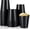 Black, variant on 24 Pcs Stadium Plastic Cups Blank Reusable Drink Tumblers Bulk Stackable Drinking Stadium Tumbler for Birthday Party Weddings Mardi Gras(16oz,Red)