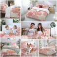 thumbnail image 5 of Cal King 4 Piece Bedding Set Classic Ocean Pink Coral Soft Breathable Duvet Cover and Pillowcase,Abstract Marine Life Scenery Duvet Cover Set Washable Bed Sheets for Bedroom Dormitory Guest Room, 5 of 9