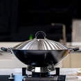 thumbnail image 3 of 2pcs Stainless Steel Wok Ring Metallic Round Bottom Wok Rack 10.43x11.8inch Universal Size Inch For Hy, 3 of 5