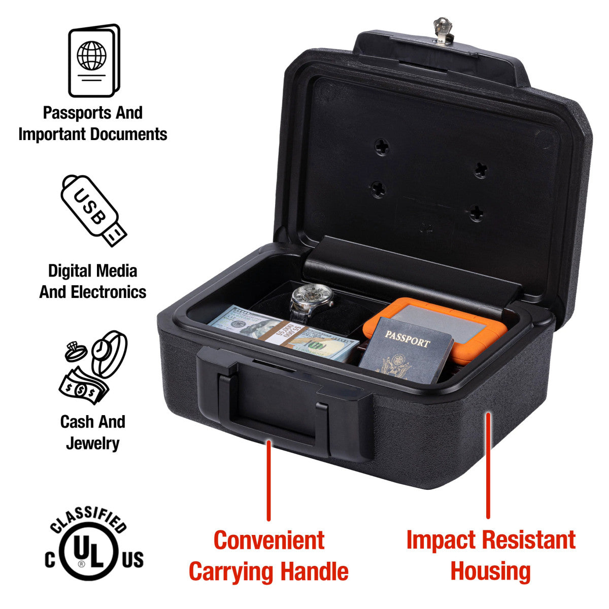 SentrySafe 1200 Fire-Resistant Chest with Carrying Handle photo 3